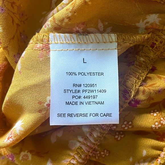 Pink Rose Floral Gold Sleeveless Top Size Large NWT - Picture 3 of 5